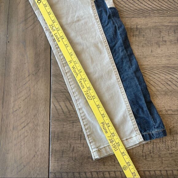 Anthro Pilco and the Letterpress Khaki Hyphen Pants with Black Detail - Size 28 - Picture 8 of 9